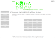 The main menu of The BOGA Offline Menu System